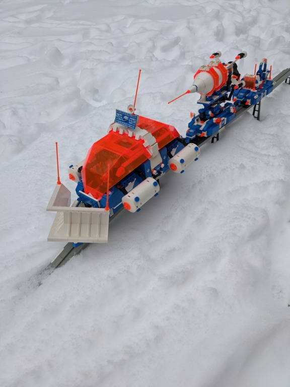 Ice Planet monorail approaches the hill