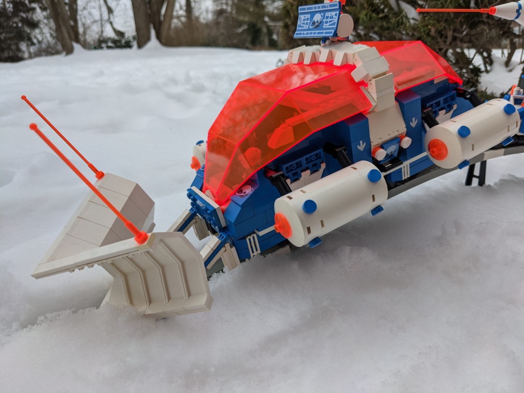 Ice Planet monorail enters the snow