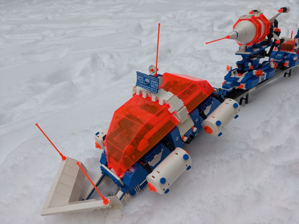 Ice Planet monorail snow plow in action